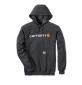 Sweat Signature Logo Hooded Carbon Heather Carhartt