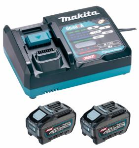 Pack énergie 2 batterie XGT 40Vmax 5Ah + chargeur rapide 1911V6-0 Makita