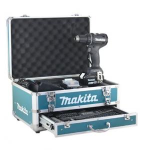 Perceuse visseuse 18V 5Ah Ø 13mm coffret alu + kit d'access - DDF485TX2B Makita