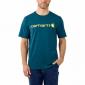 T-SHIRT logo coloris NIGHT BLUE HEATHER - Carhartt